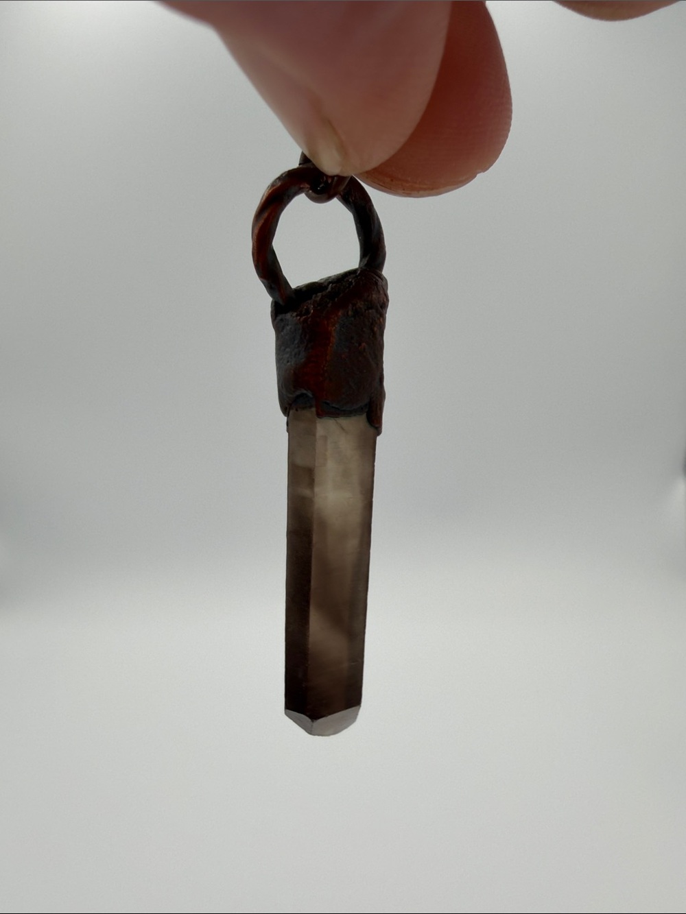 Smoky Quartz Point Pendant - Handcrafted View 6